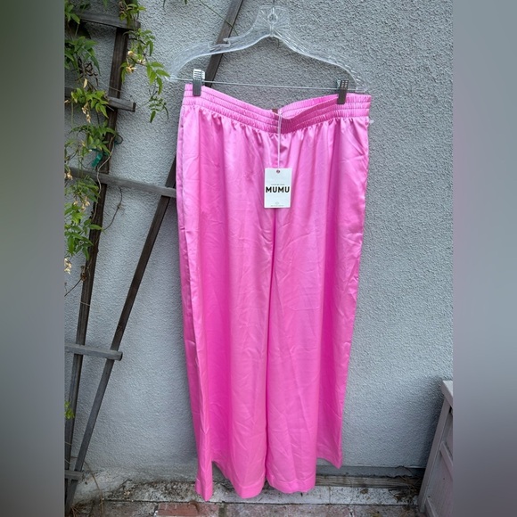 Show Me Your Mumu Felix Blazer + Irwin Pants Pink Luxe Satin New with Tags! - Picture 9 of 11